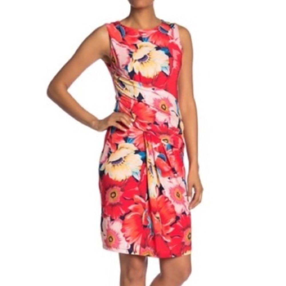 TAHARI Floral Print Sleeveless Dress! - Picture 7 of 7
